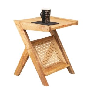 Rattan side table