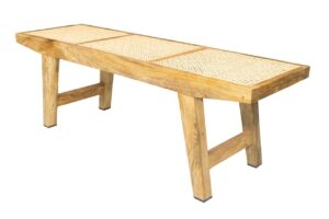 All Rattan Bench