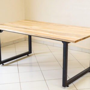 6-Seater Dining Table Only -Metallic Legs