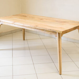 6-Seater Dining Table Only  -Wooden Legs